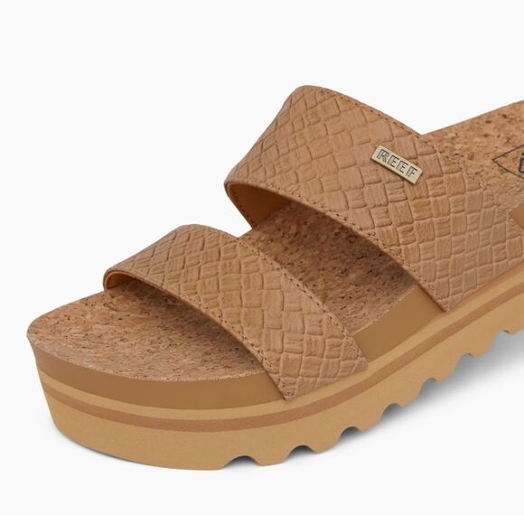 Reef Cushion Vista Hi Slide Sandals- Tan Wicker - Picture 11 of 14